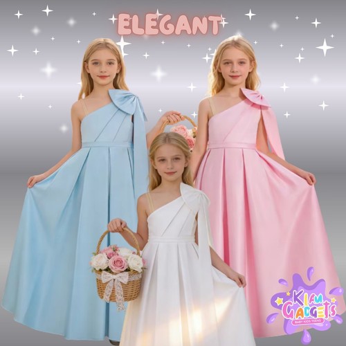 Girls long flower bridesmaid - girls,