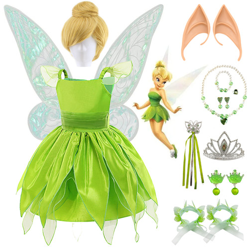 Girls green fairy pixie - green,