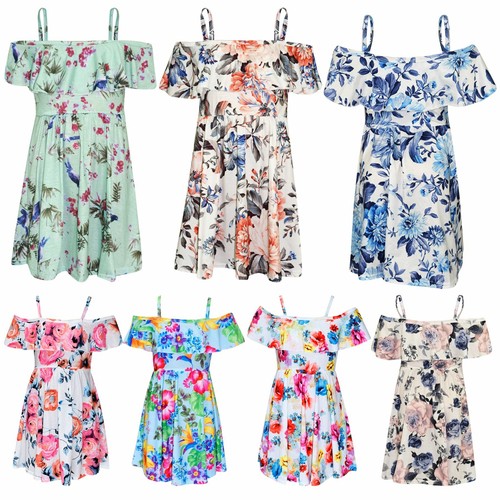 Girls skater dress - skater, floral