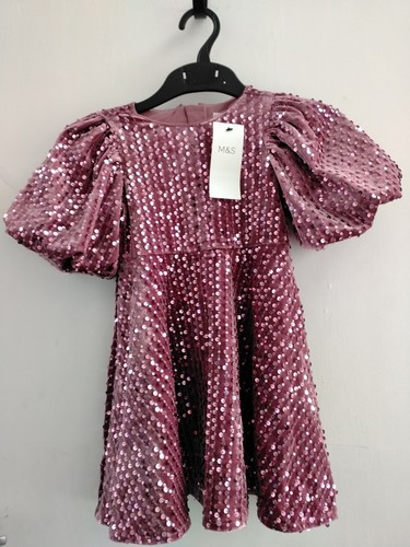 Kids girls sequin puff sleeve - girls,