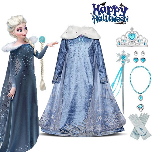 Kids girls costume elsa dress - kids,
