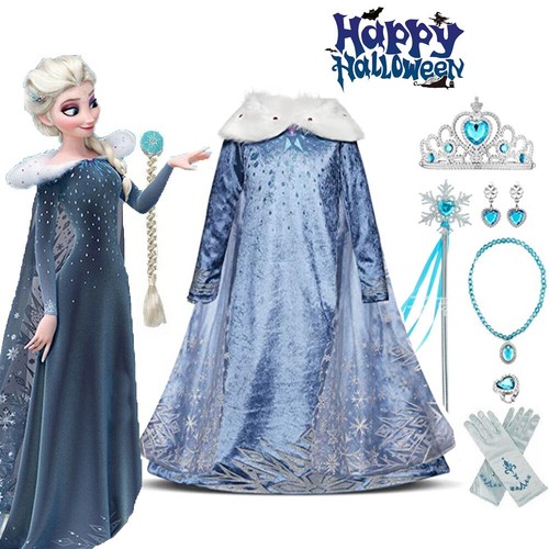 Kids girls costume elsa dress - girls,