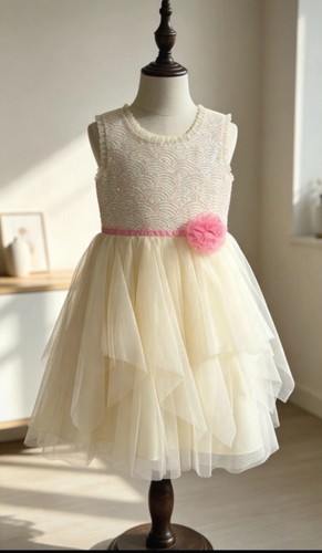 White kids dress - white,